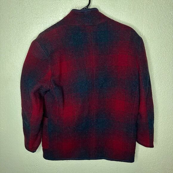 Vintage HW New York Plaid Blazer Coat Medium - Picture 3 of 4